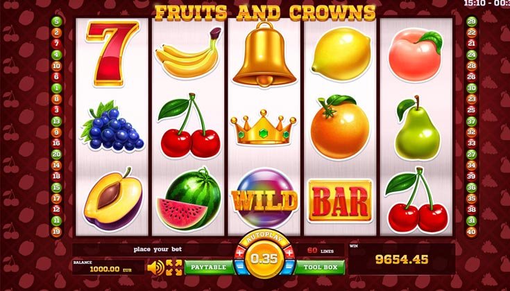 Tipos de Fruit Slots disponíveis na hh888